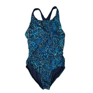 TYR Blue Racerback One-Piece Swimsuit